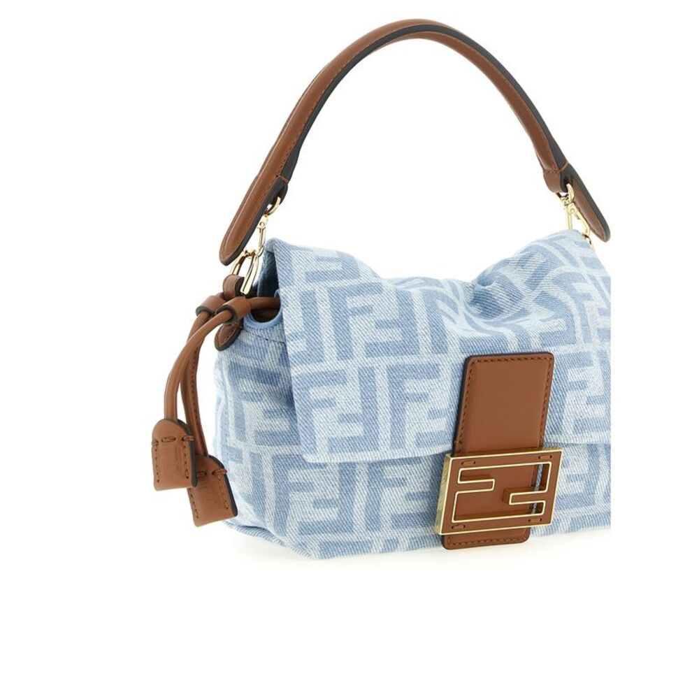 Fendi Blue Cotton Women's Handbag - Picture 4 of 5